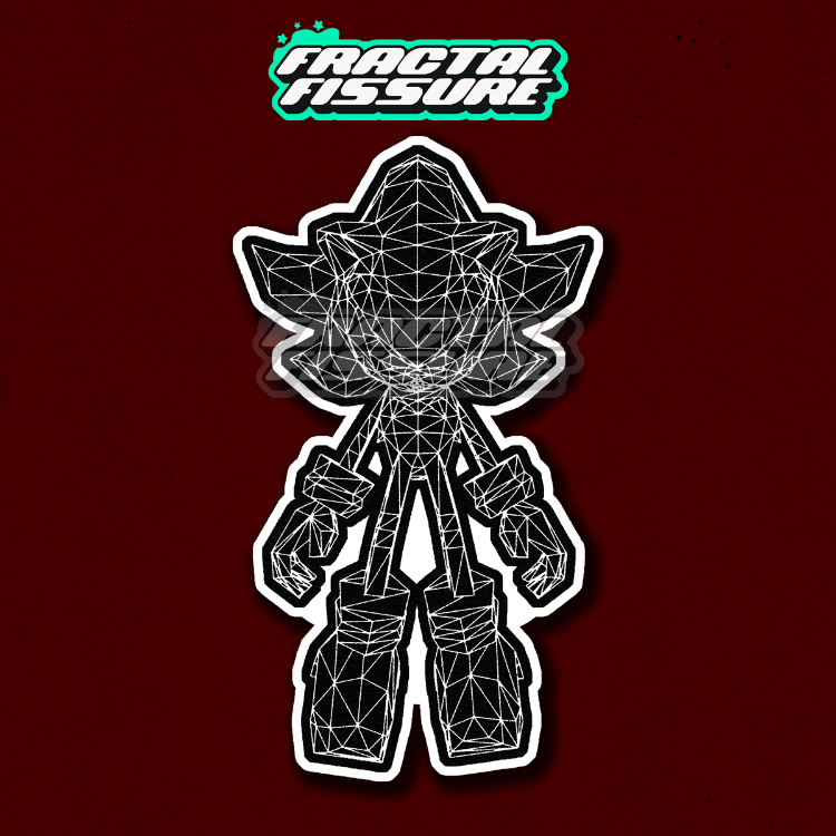PROJECT SHADOW Wireframe Sticker – Fractal Fissure