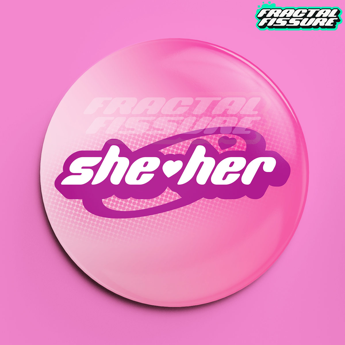 Y2K She / Her Button